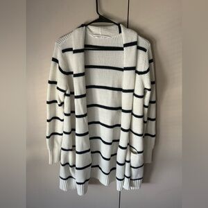 Athleta Highland Wrap Striped Open-Front Cardigan